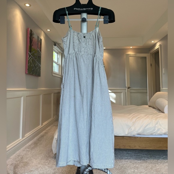 Striped Button Up Midi Dress - Picture 4 of 7